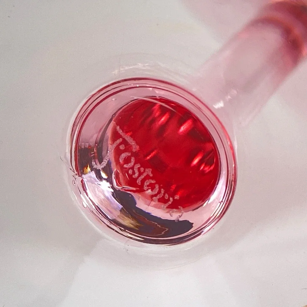 Fostoria Silhouette Pink Water Wine Goblets Stemmed  Set 7 Signed‎ Vintage